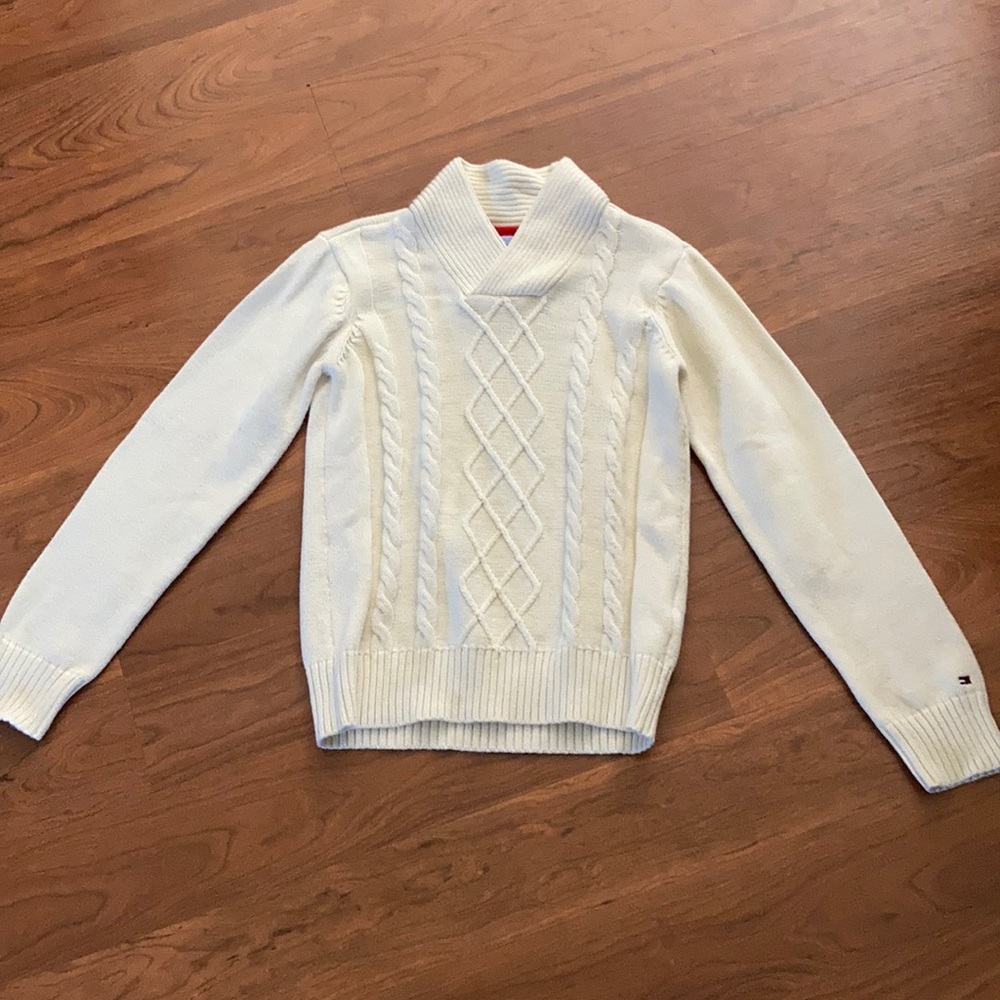 Tommy Hilfiger Boys Off White Sweater